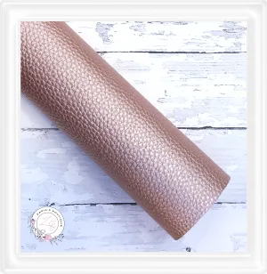 ∙ Plain Premium Vegan Litchi Faux Leather  ∙  Rose Gold  ∙