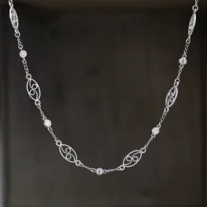 1.05ctw Vintage Diamond & Fancy Length Necklace