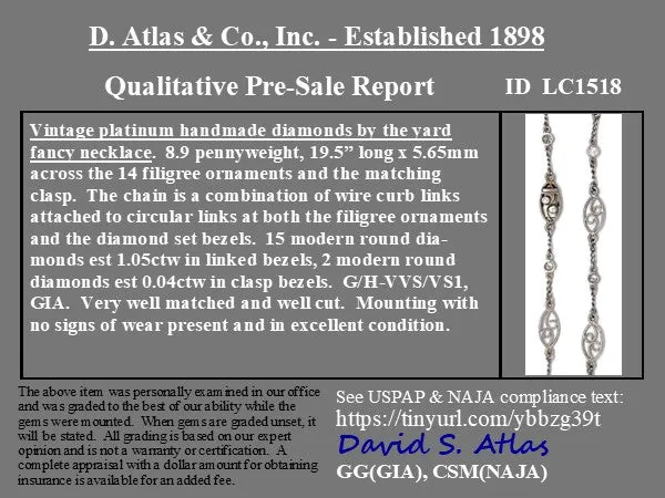 1.05ctw Vintage Diamond & Fancy Length Necklace