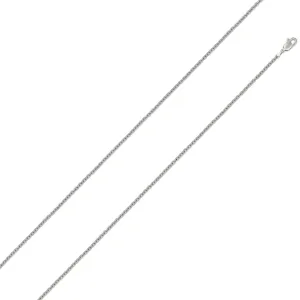 10K White Gold 0.5mm Cable Diamond Cut Chain