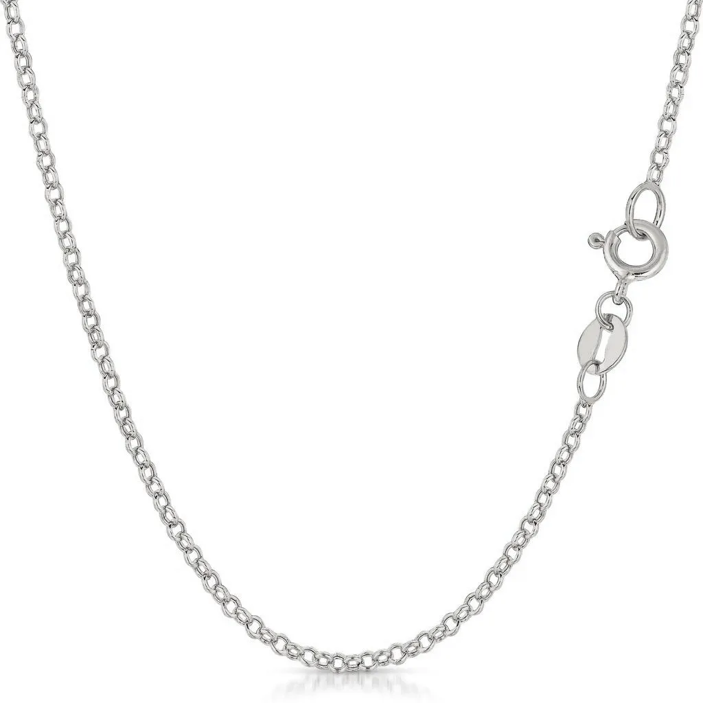 10K White Gold 2mm Rolo Chain