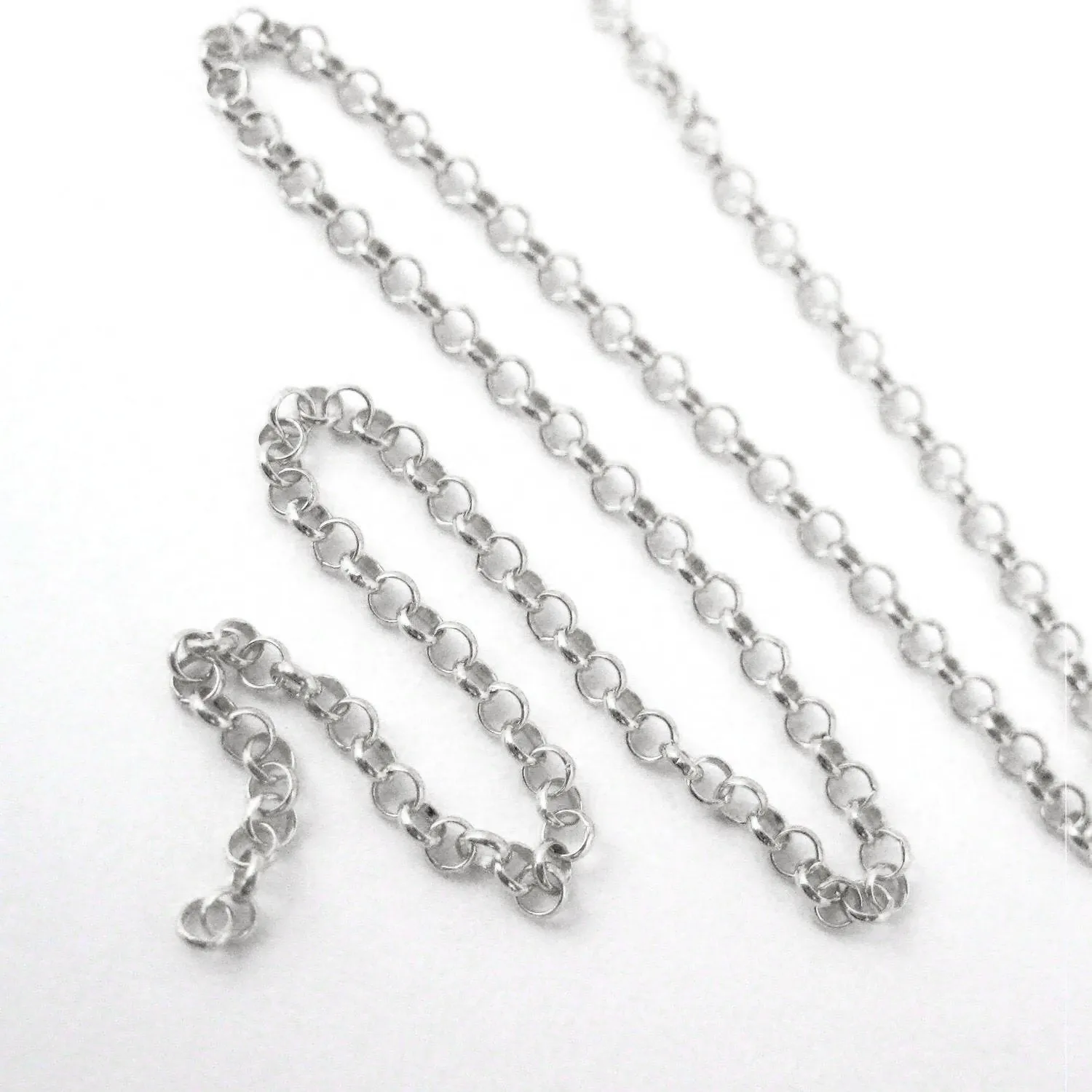 10K White Gold 2mm Rolo Chain