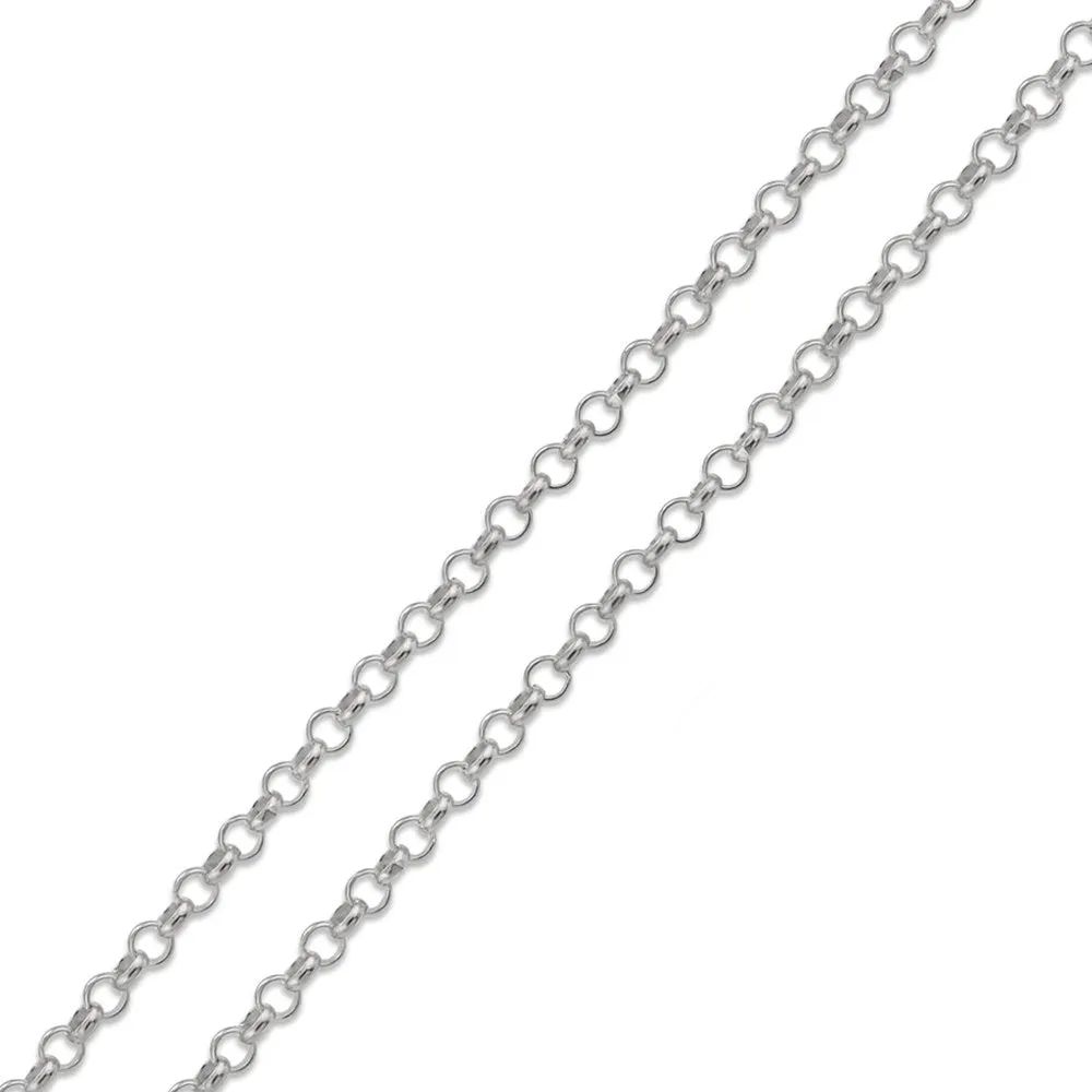 10K White Gold 2mm Rolo Chain