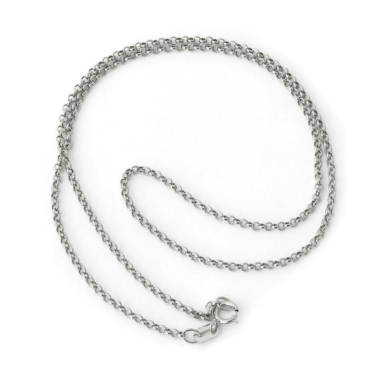 10K White Gold 2mm Rolo Chain
