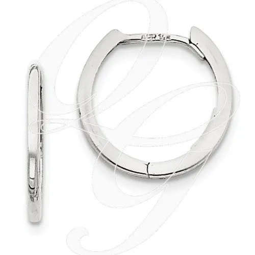 10k White Gold Hinged Earrings