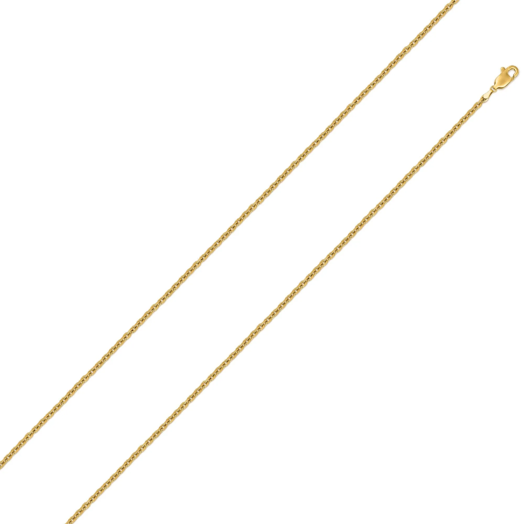 10K Yellow Gold 0.5mm Cable Diamond Cut Chain