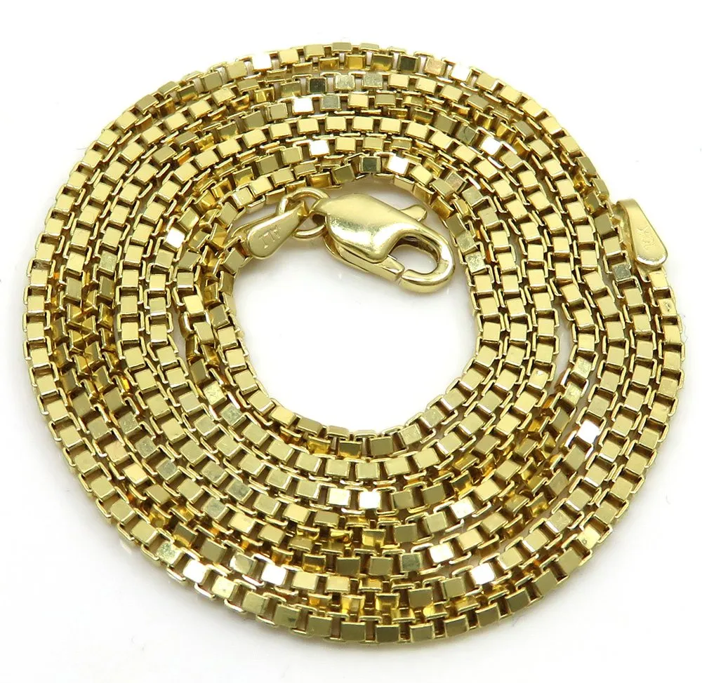 10K Yellow Gold 1.4mm Box Pendant Chain