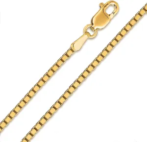 10K Yellow Gold 1.4mm Box Pendant Chain