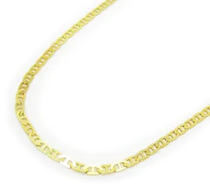 10K Yellow Gold 1.5mm Flat Mariner Anchor Link Chain