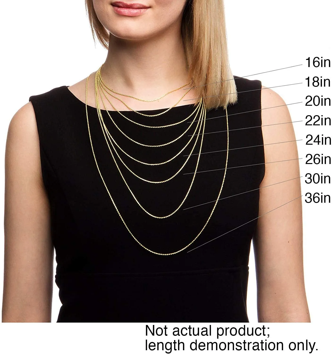 10K Yellow Gold 1mm Box Pendant Chain