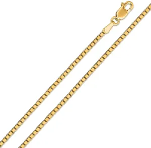 10K Yellow Gold 1mm Box Pendant Chain