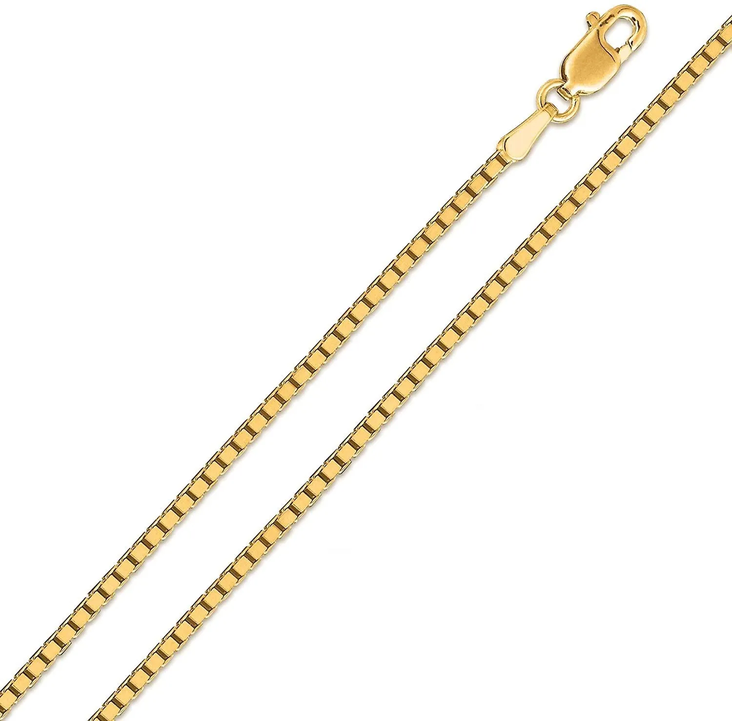 10K Yellow Gold 1mm Box Pendant Chain