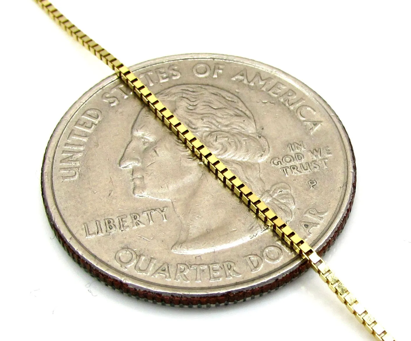 10K Yellow Gold 1mm Box Pendant Chain