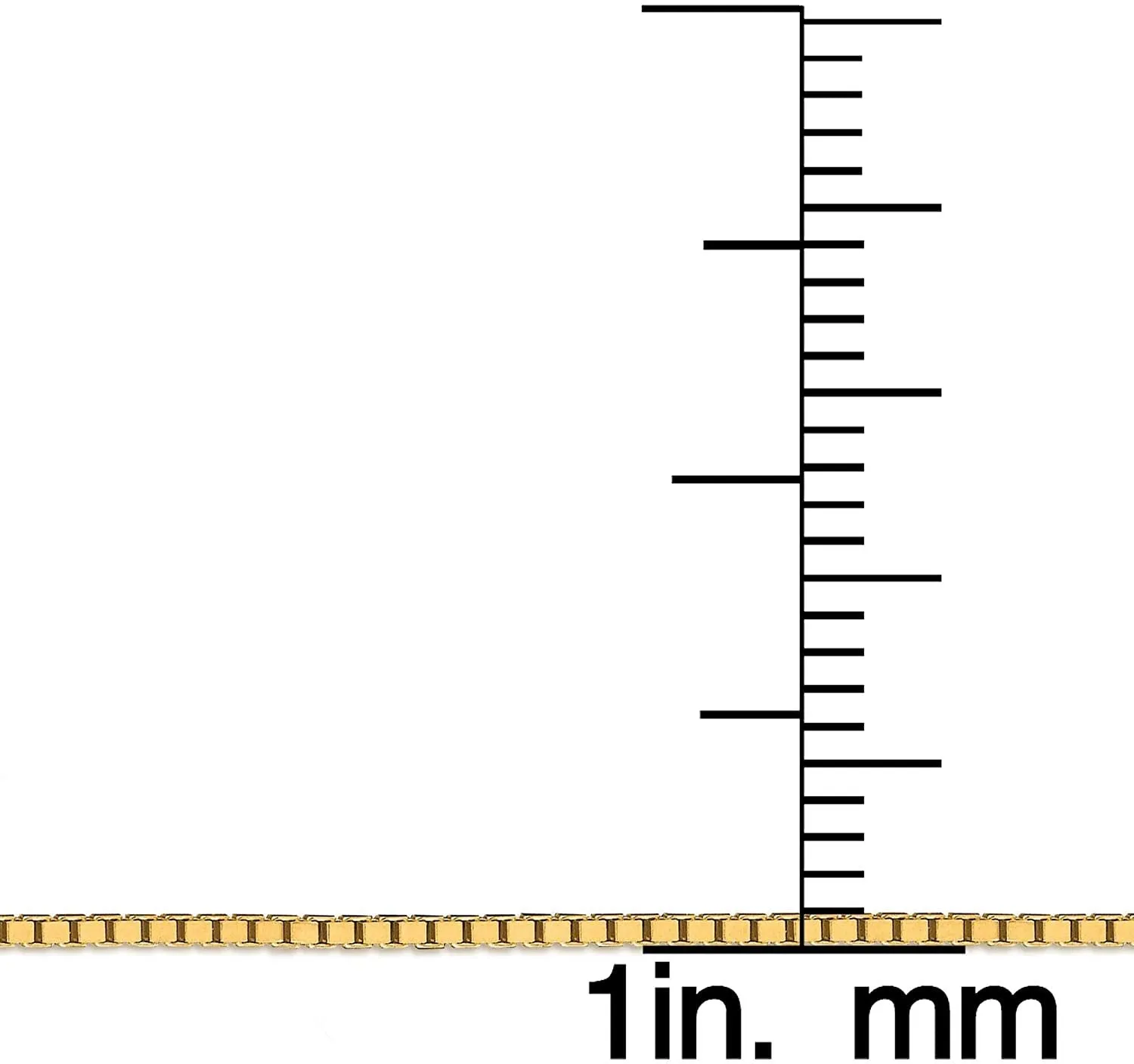 10K Yellow Gold 1mm Box Pendant Chain