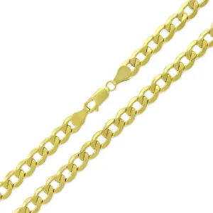 10K Yellow Gold 6mm Hollow Cuban Curb Link Chain