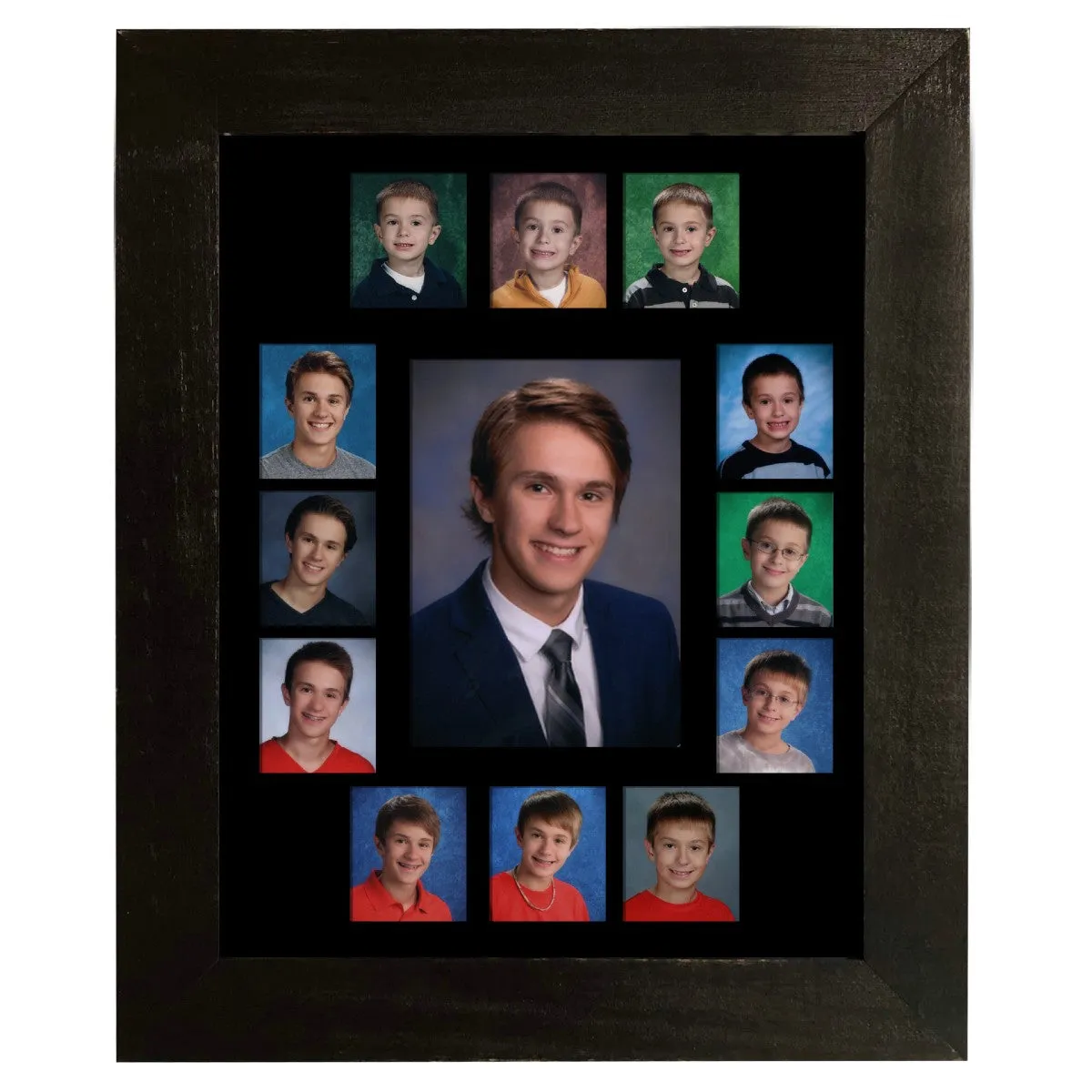 11x14 Black School Picture Frame, Black Mat