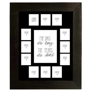 11x14 Black School Picture Frame, Black Mat