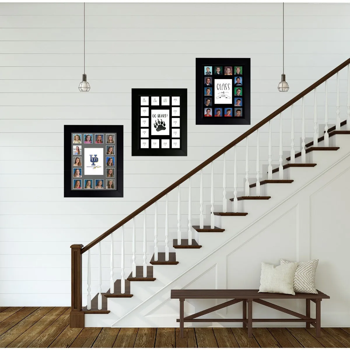 11x14 Black School Picture Frame, Grey Mat
