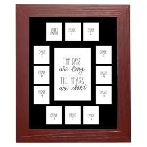 11x14 Red School Picture Frame, Black Mat