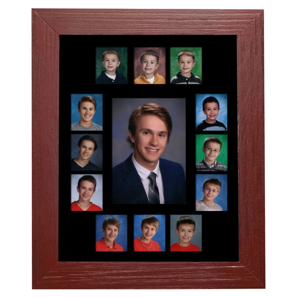11x14 Red School Picture Frame, Black Mat