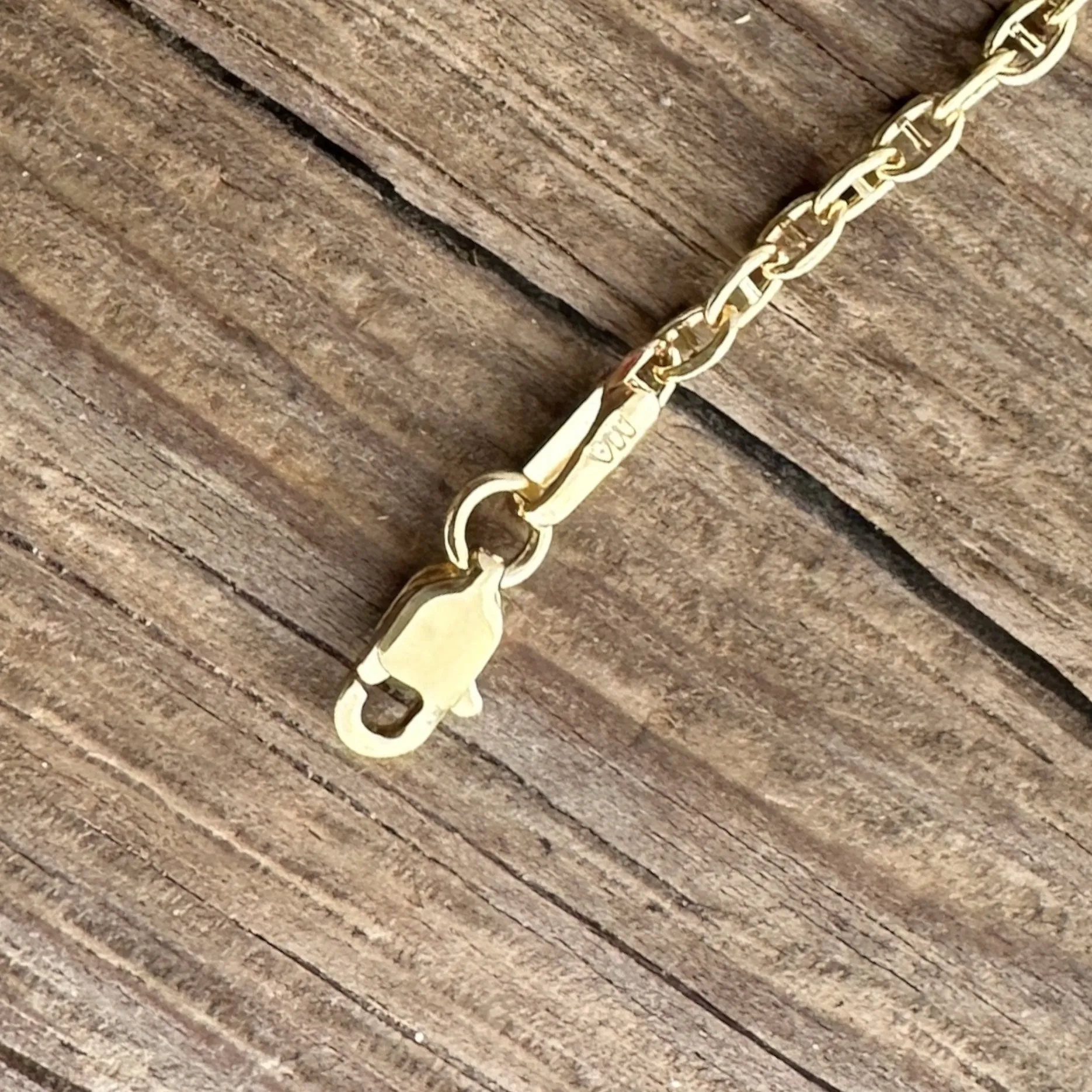 14K Gold Hollow 060 Anchor Chain