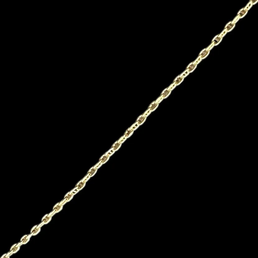 14K Gold Hollow 060 Anchor Chain