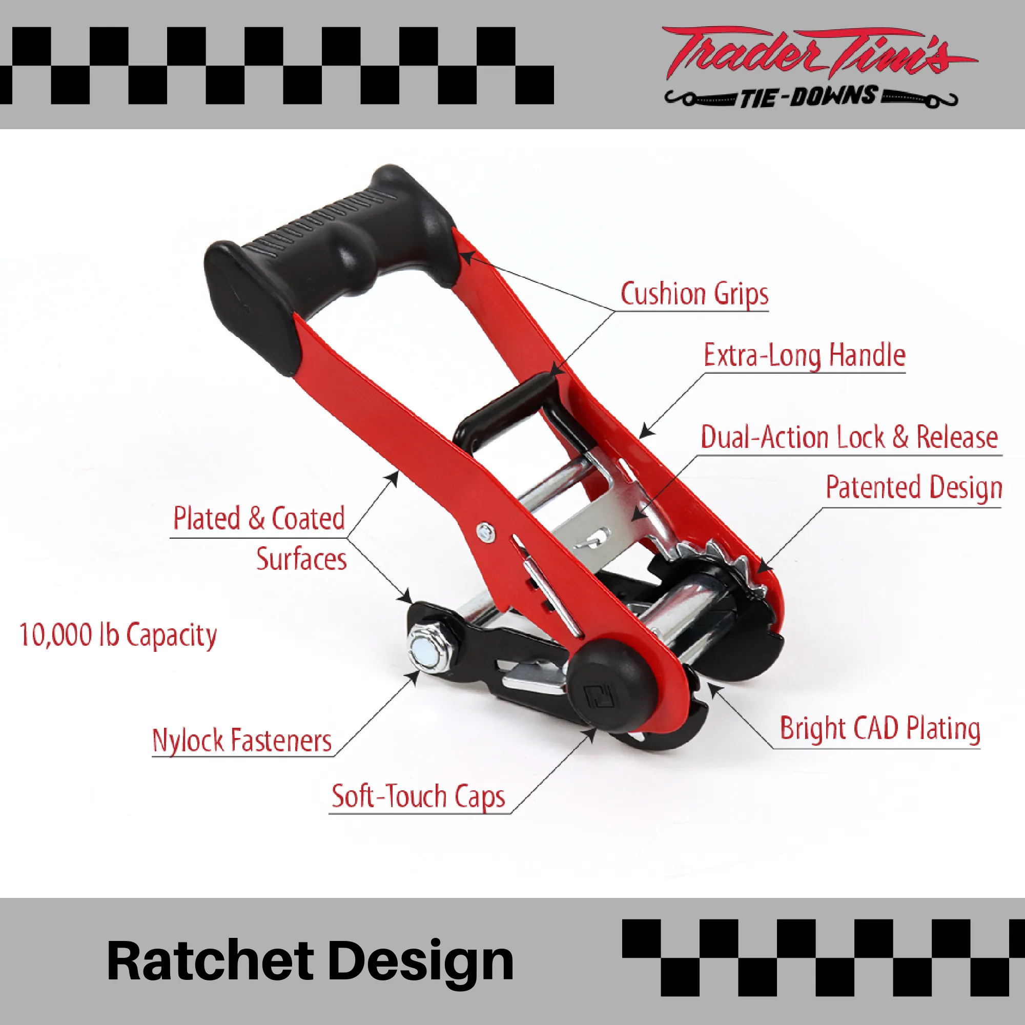 17 Piece 2" Ratchet Tie-Down with Axle Straps and Covers Kit - 4 Colors Available