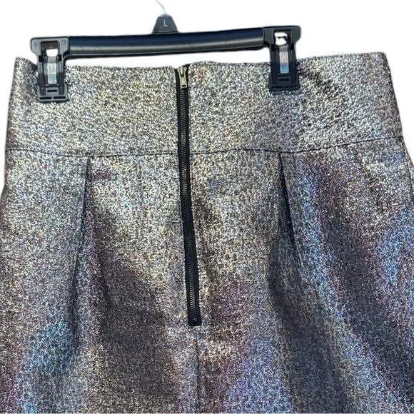 213Industry. Women’s Metallic Zipper Mini Skirt. Size Medium.