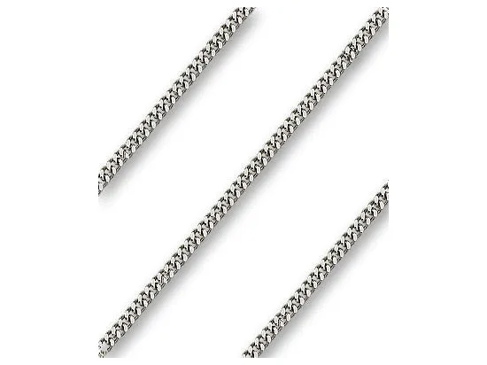 24 inch Light Rhodium Curb Chain with Lobster Claw - Carded