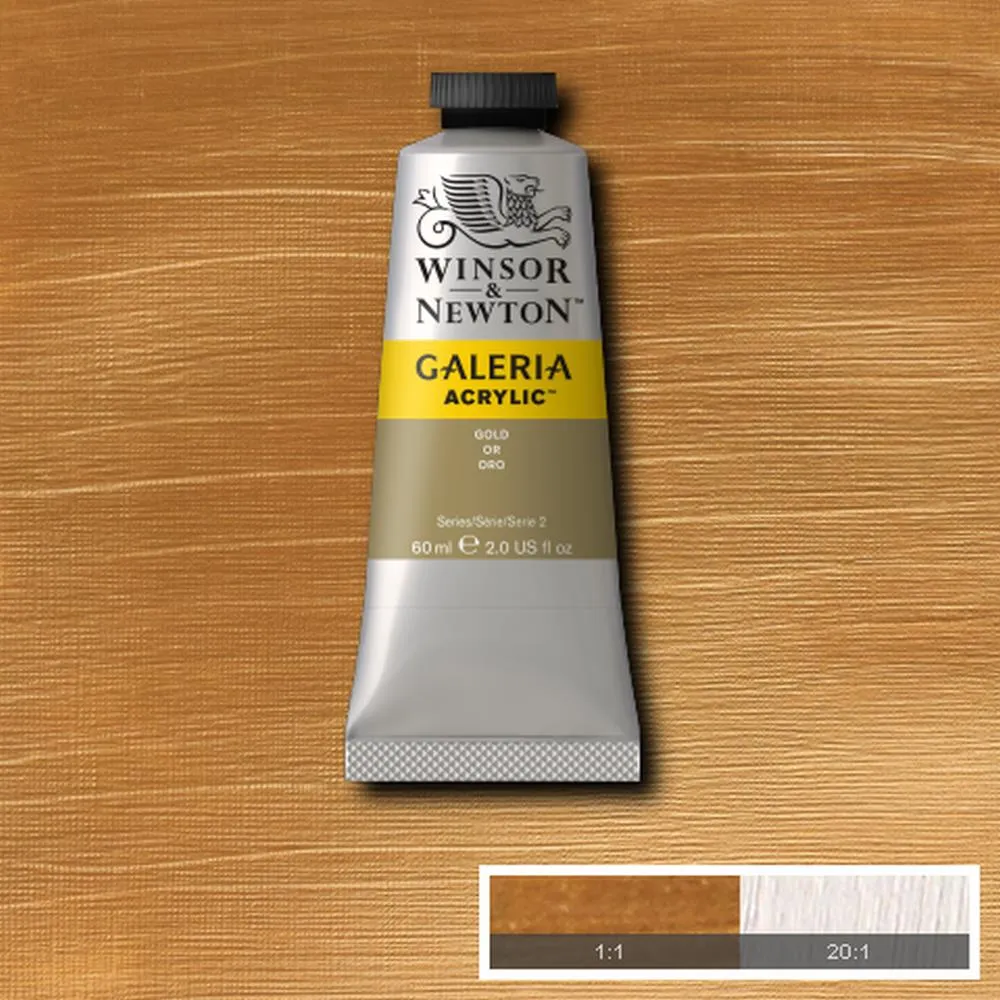 ACRYLIC PAINT - Winsor & Newton GALERIA - 60ml Tube - GOLD