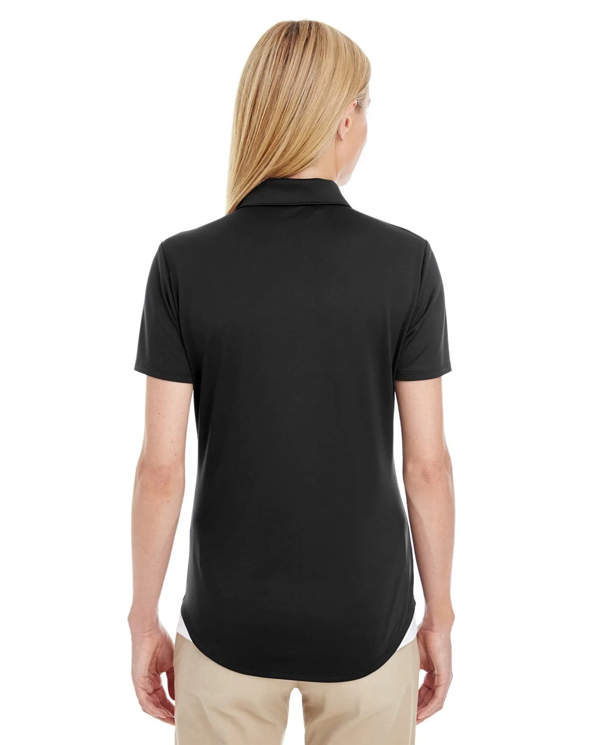 adidas Golf Ladies' 3-Stripes Shoulder Polo A235 BLACK