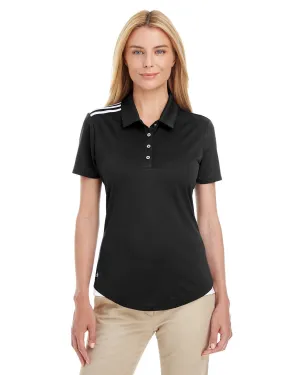 adidas Golf Ladies' 3-Stripes Shoulder Polo A235 BLACK