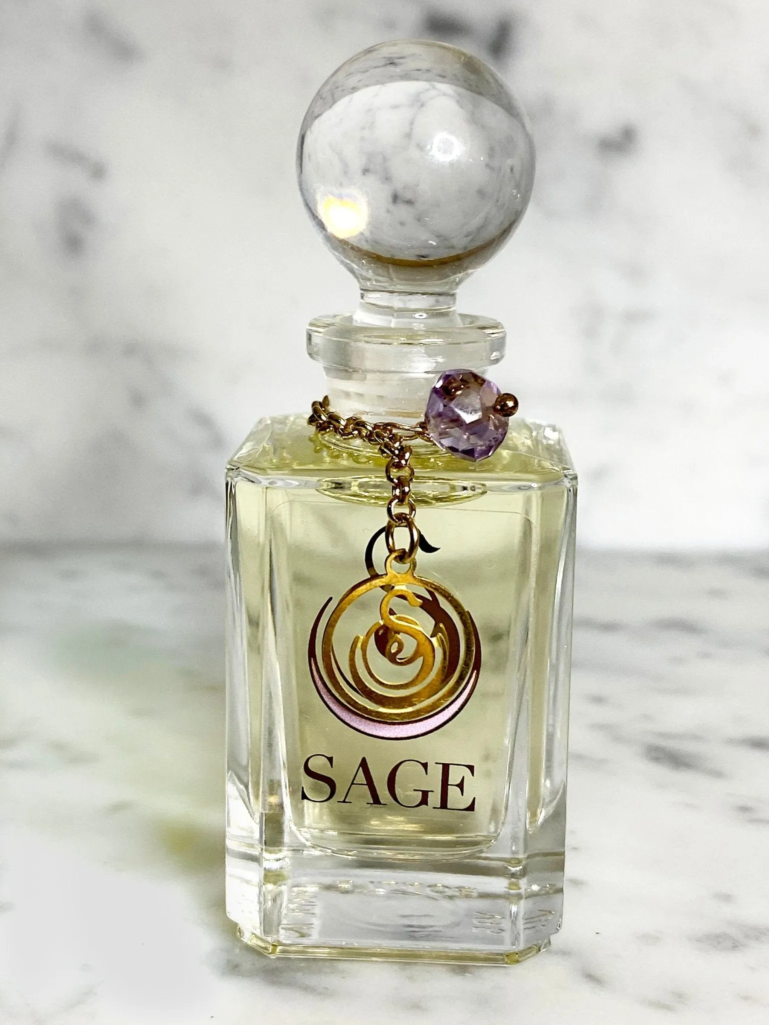 Amethyst Vanity Bottle by Sage, Pure Perfume Oil Concentrate