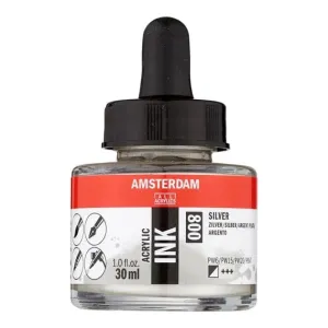 Amsterdam Acrylic Inks 30ml - Silver