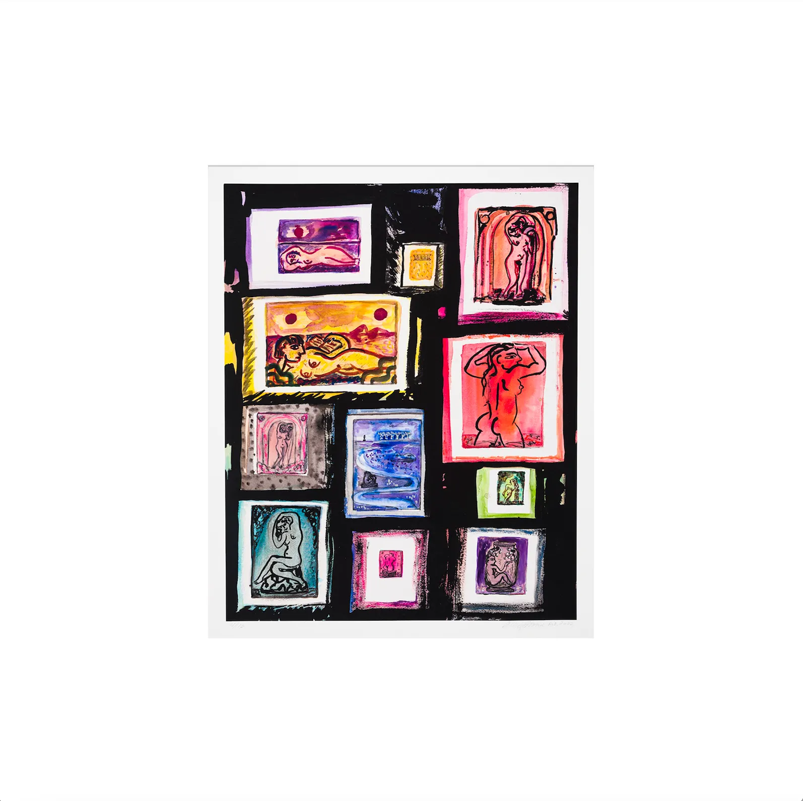 Amy Bessone, Playbill: Night Life, 2022; Hand-Embellished, Signed, and Numbered Limited Edition Print