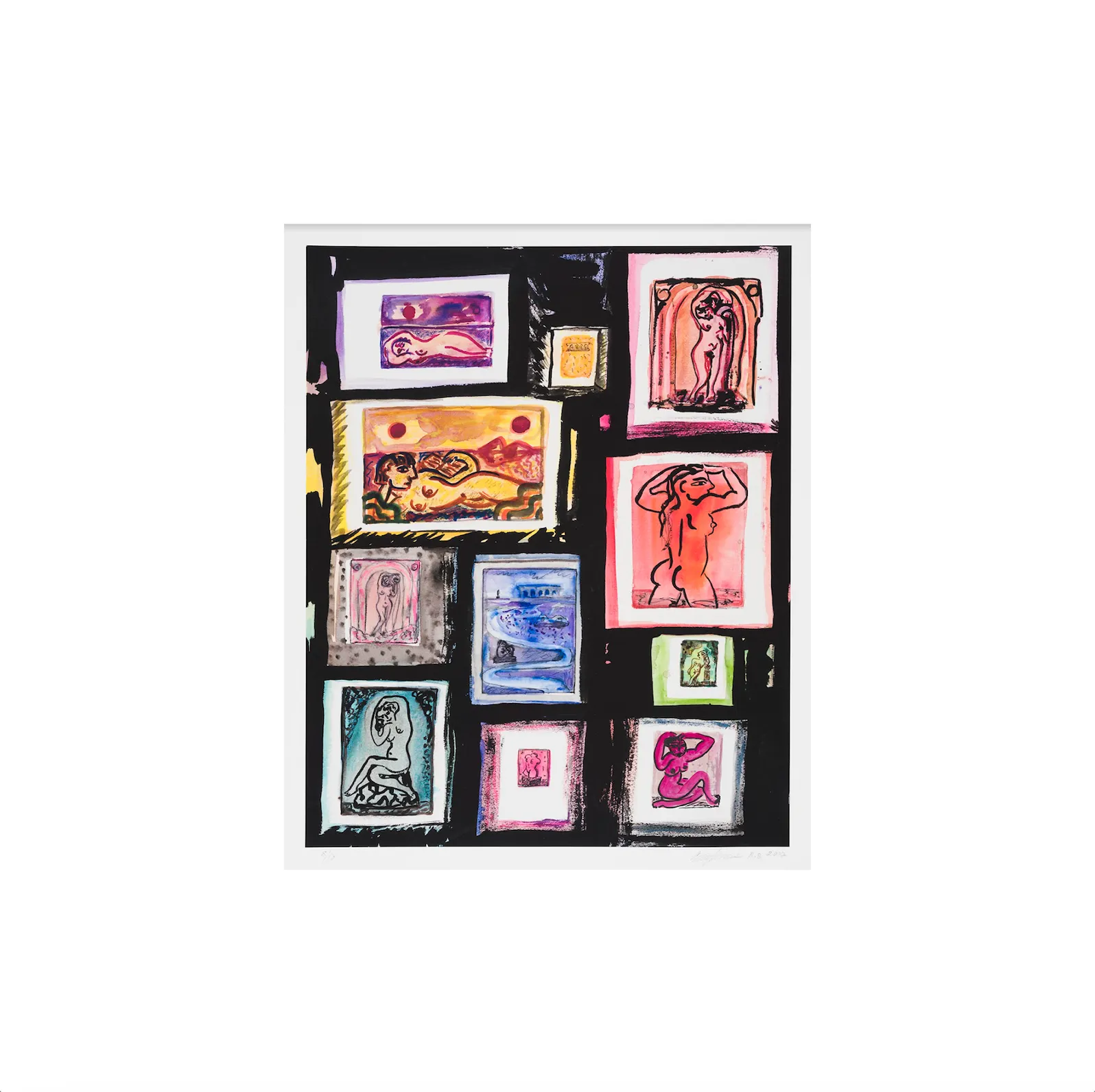 Amy Bessone, Playbill: Night Life, 2022; Hand-Embellished, Signed, and Numbered Limited Edition Print