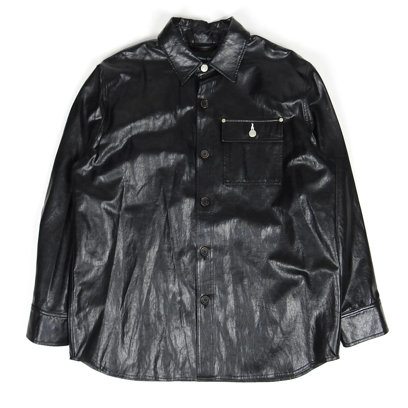 Andersson Bell Oversized Faux Leather Overshirt Size Medium