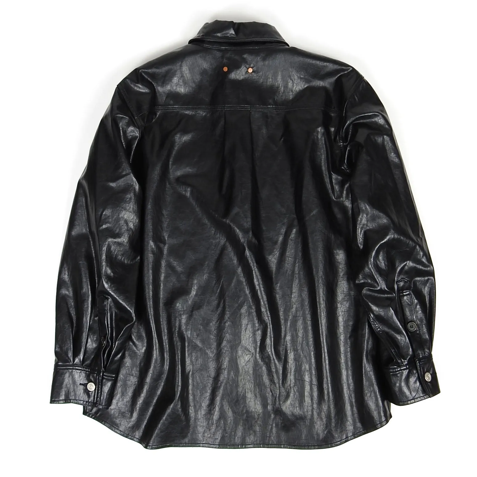 Andersson Bell Oversized Faux Leather Overshirt Size Medium