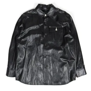 Andersson Bell Oversized Faux Leather Overshirt Size Medium