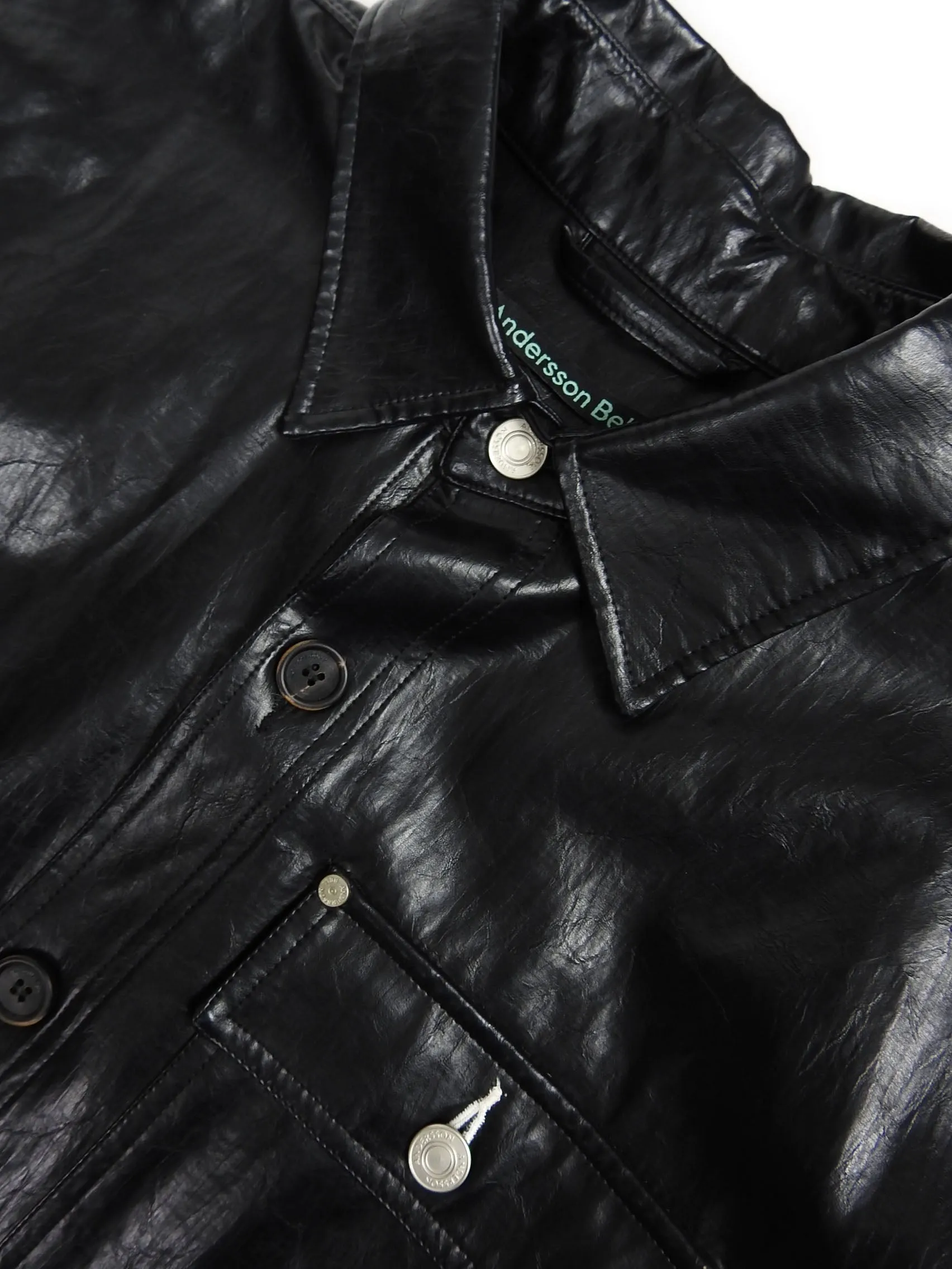 Andersson Bell Oversized Faux Leather Overshirt Size Medium