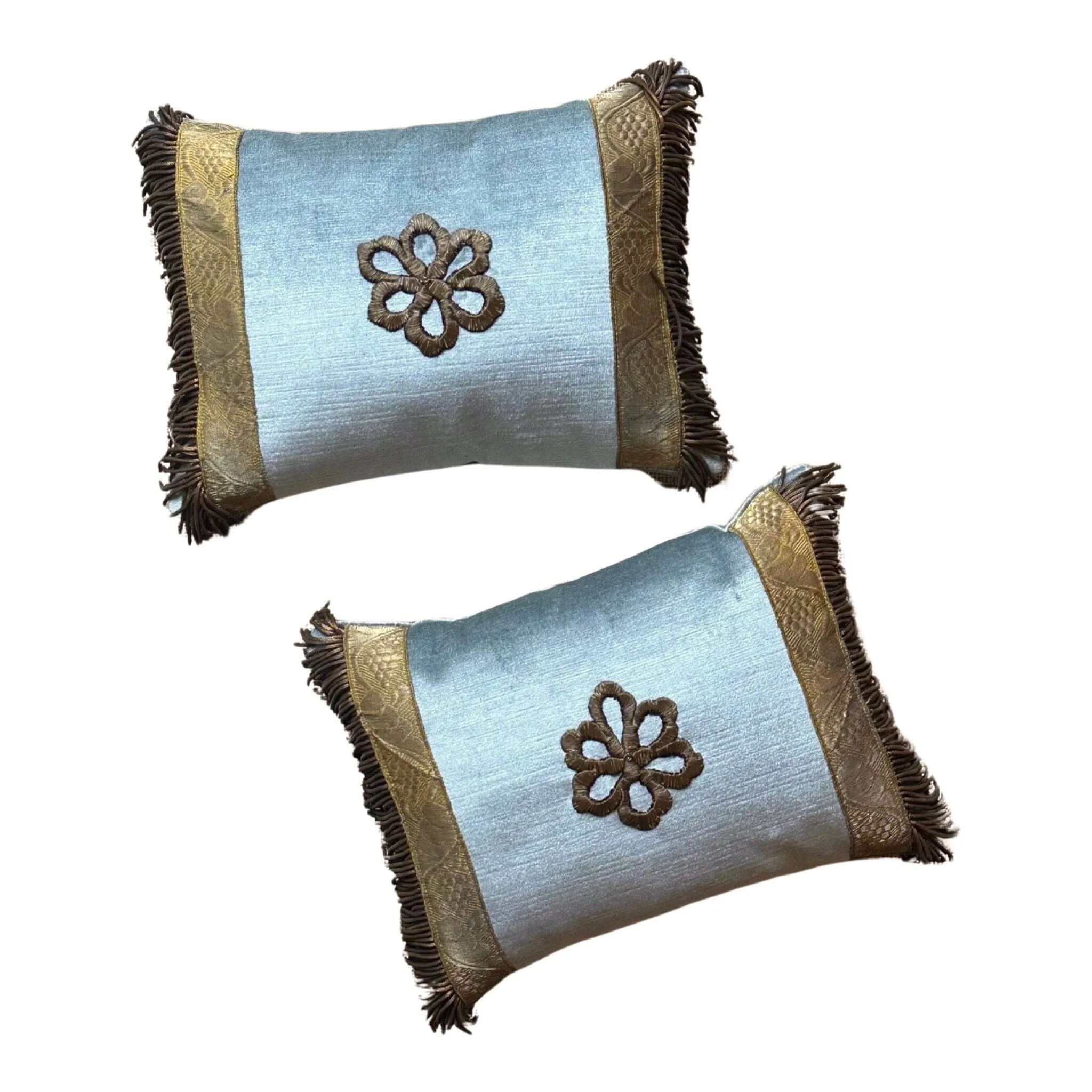 Antique Ottoman Empire Raised Gold Embroidery (#E091723A&B | 9 x 12")