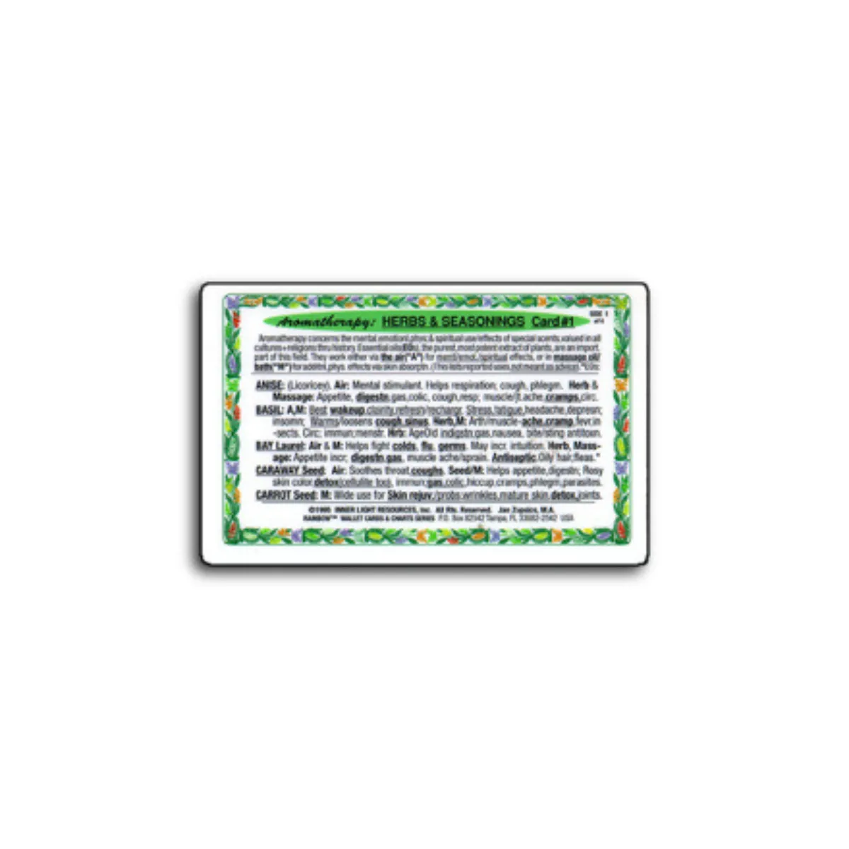 Aromatherapy: Herbs & Seasonings, Wallet Card #1