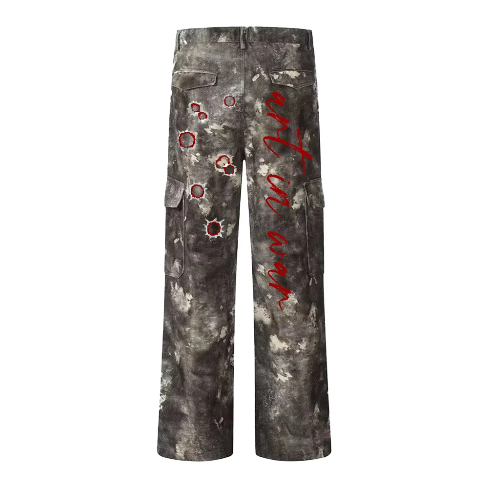 Art In War Heavy Industry Dirty Stain Cargo Pants