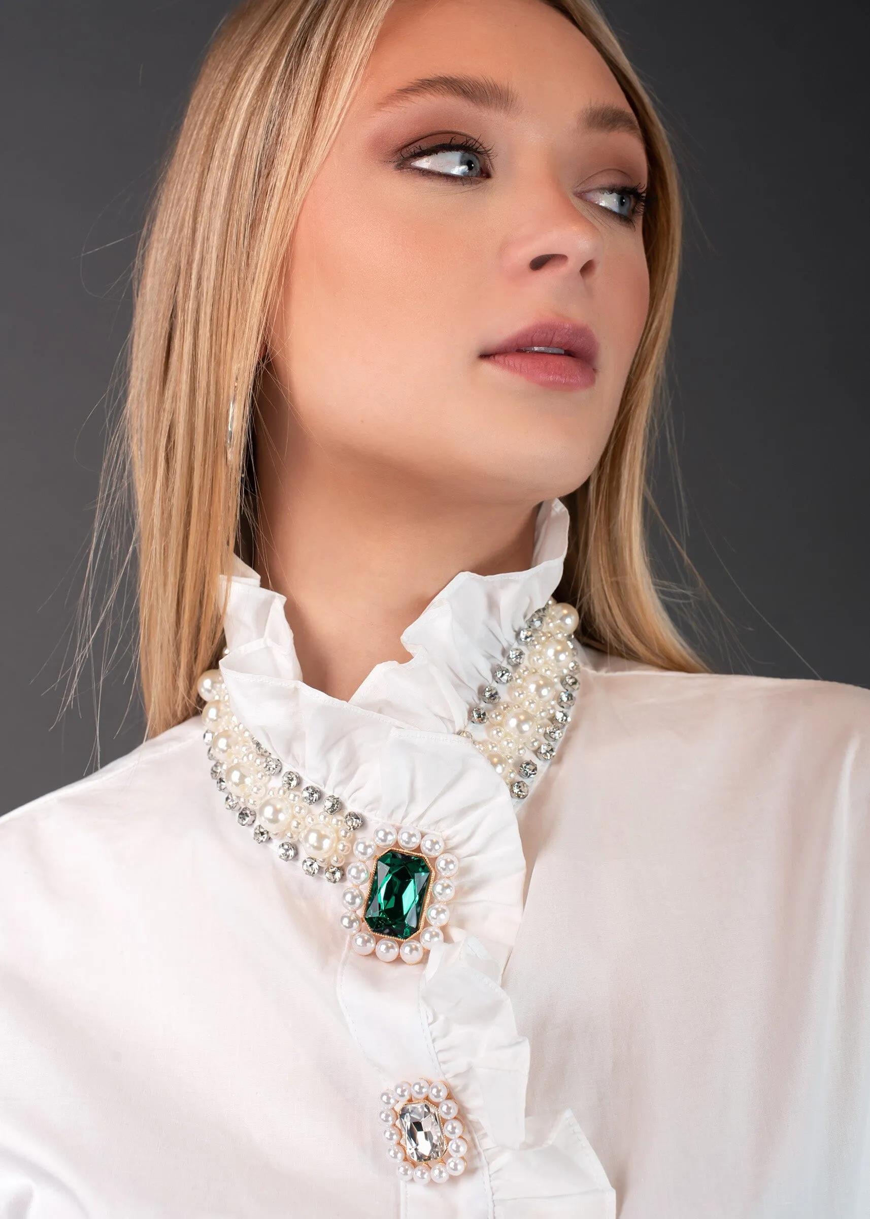 Avant Garde Embellished Dress Shirt