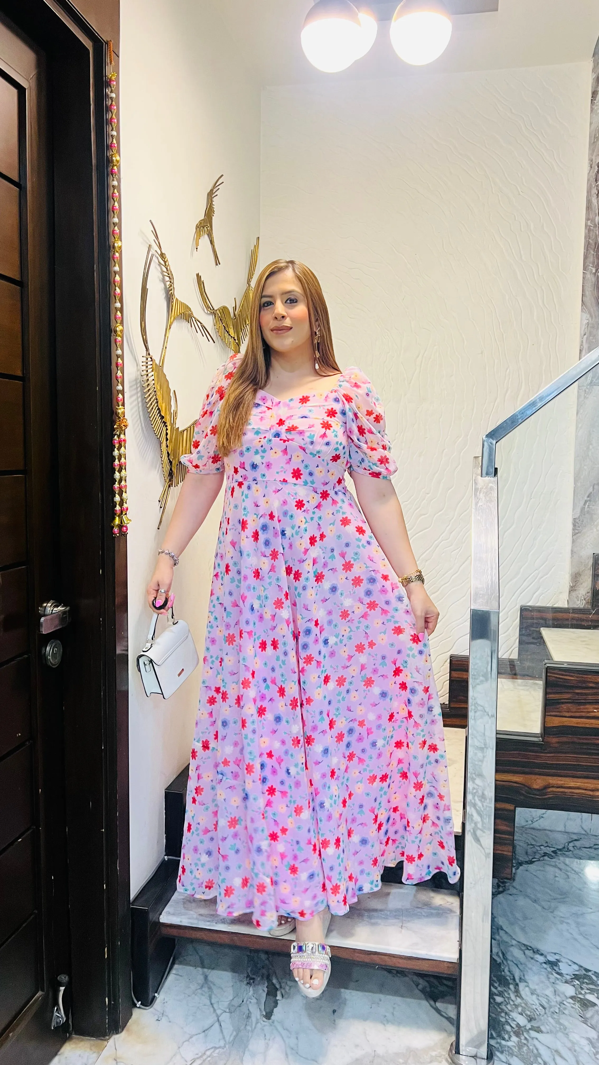 Baby Pink Flower Maxi