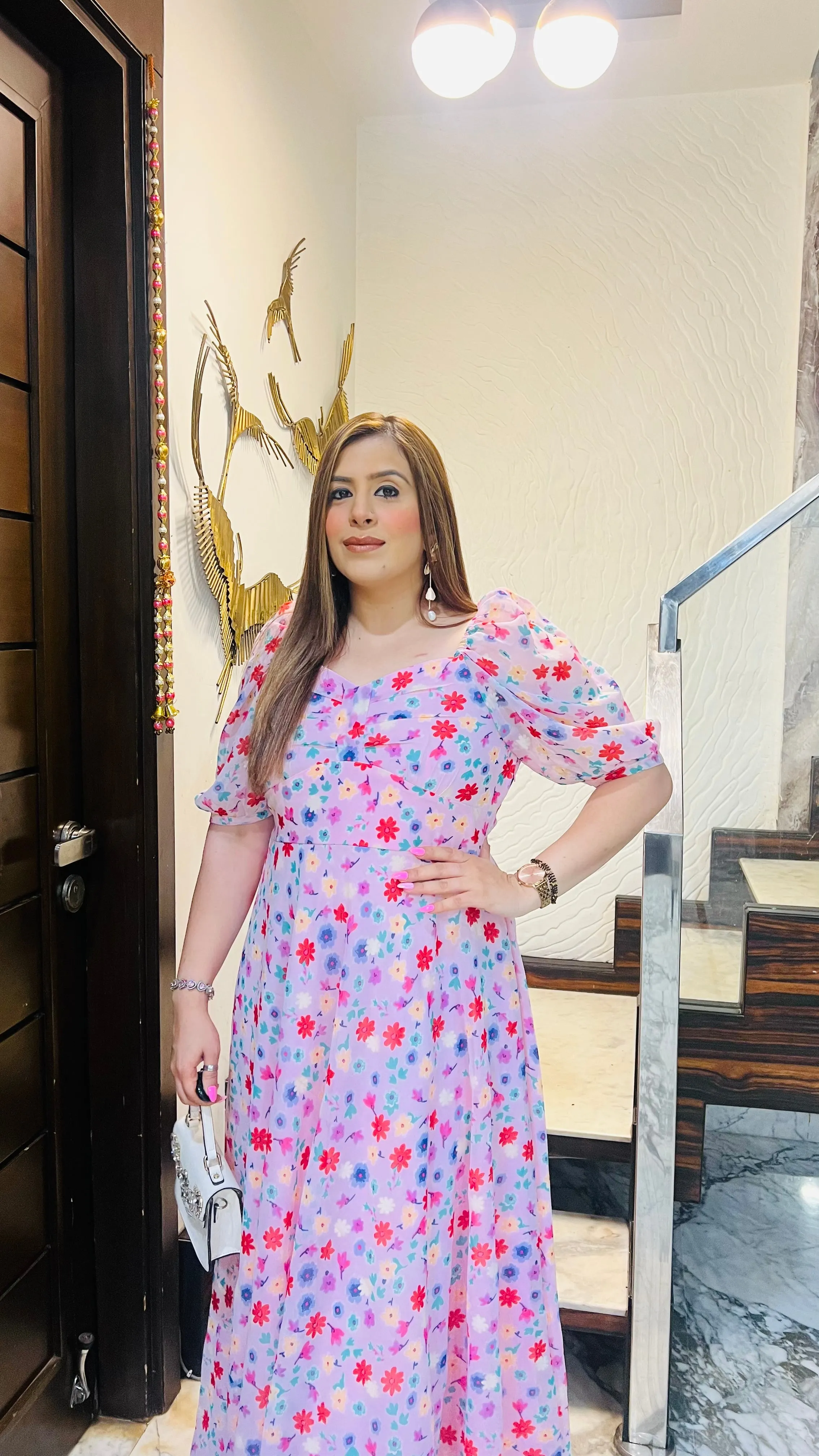 Baby Pink Flower Maxi
