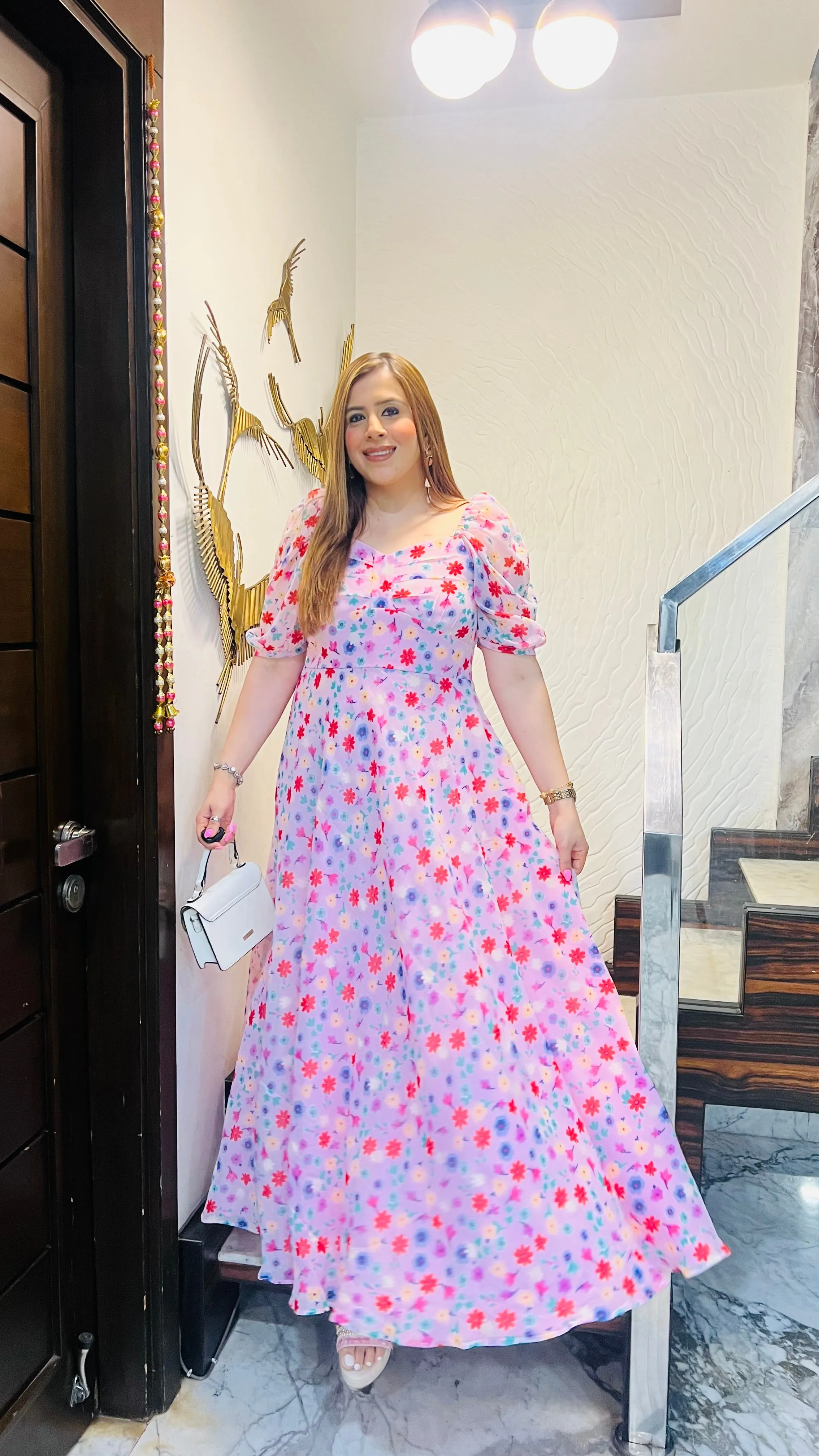 Baby Pink Flower Maxi
