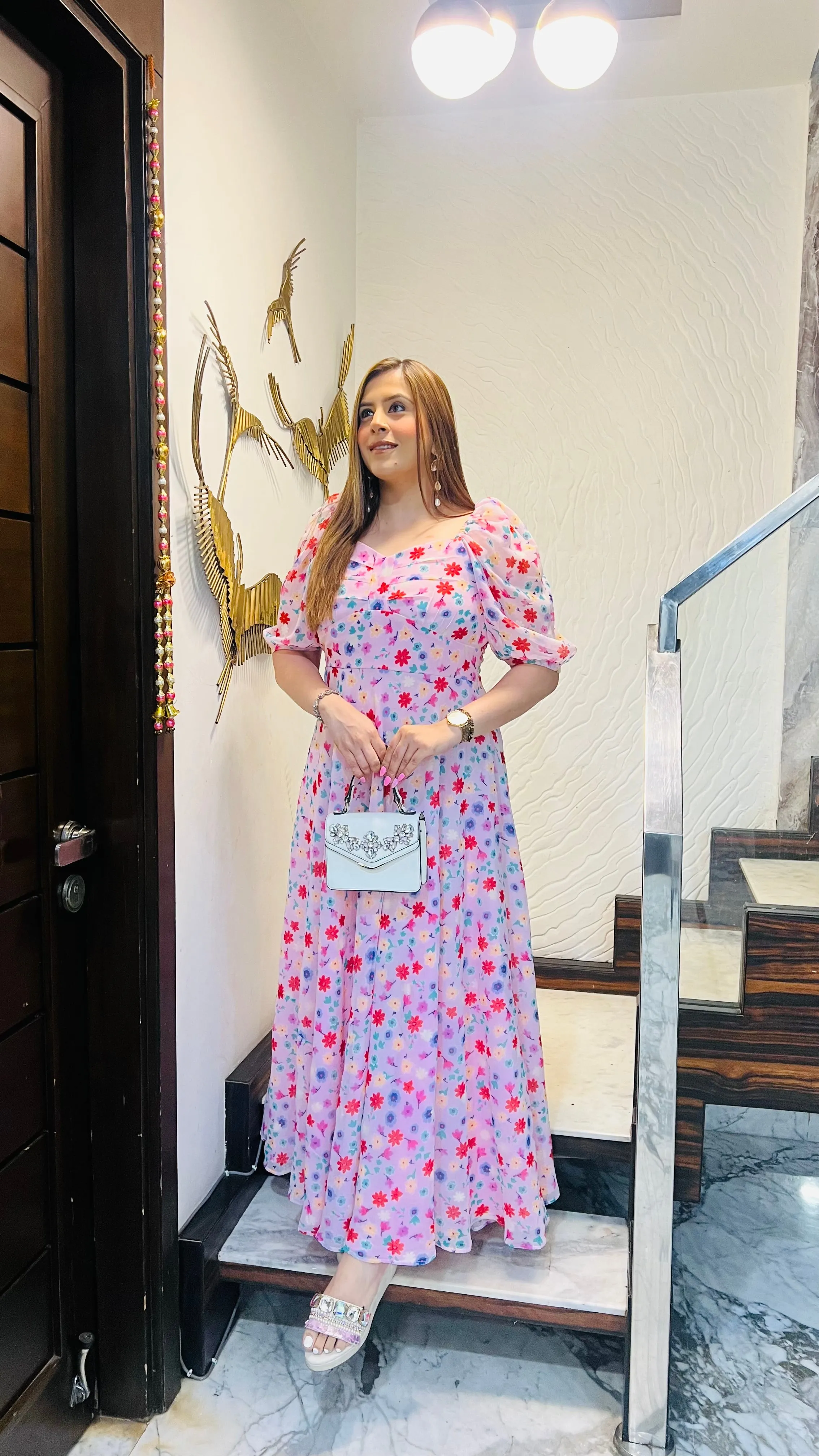 Baby Pink Flower Maxi