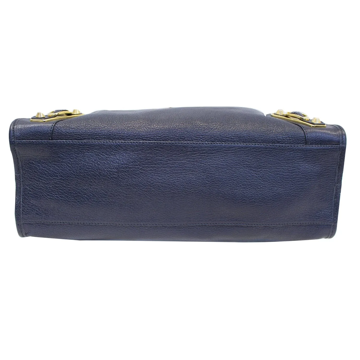 BALENCIAGA Metallic Edge City Leather Shoulder Bag Navy Blue - Last Call
