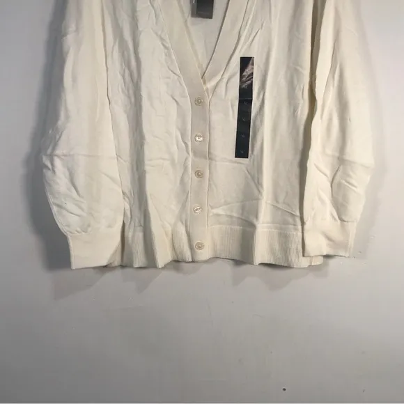 Banana Republic Forever Yarn V-Neck Button Cardigan, Women's Size XL - Snow Day